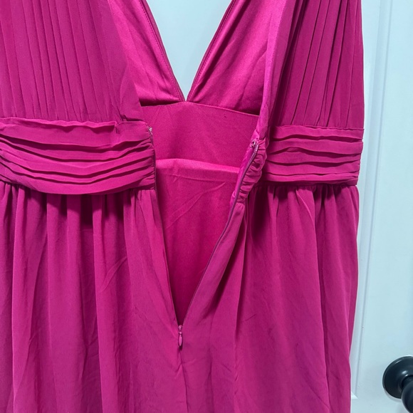 Lulus Heavenly Hues NWOT size Large Magenta Maxi Dress Chiffon‎ Formal Gown - Picture 7 of 15